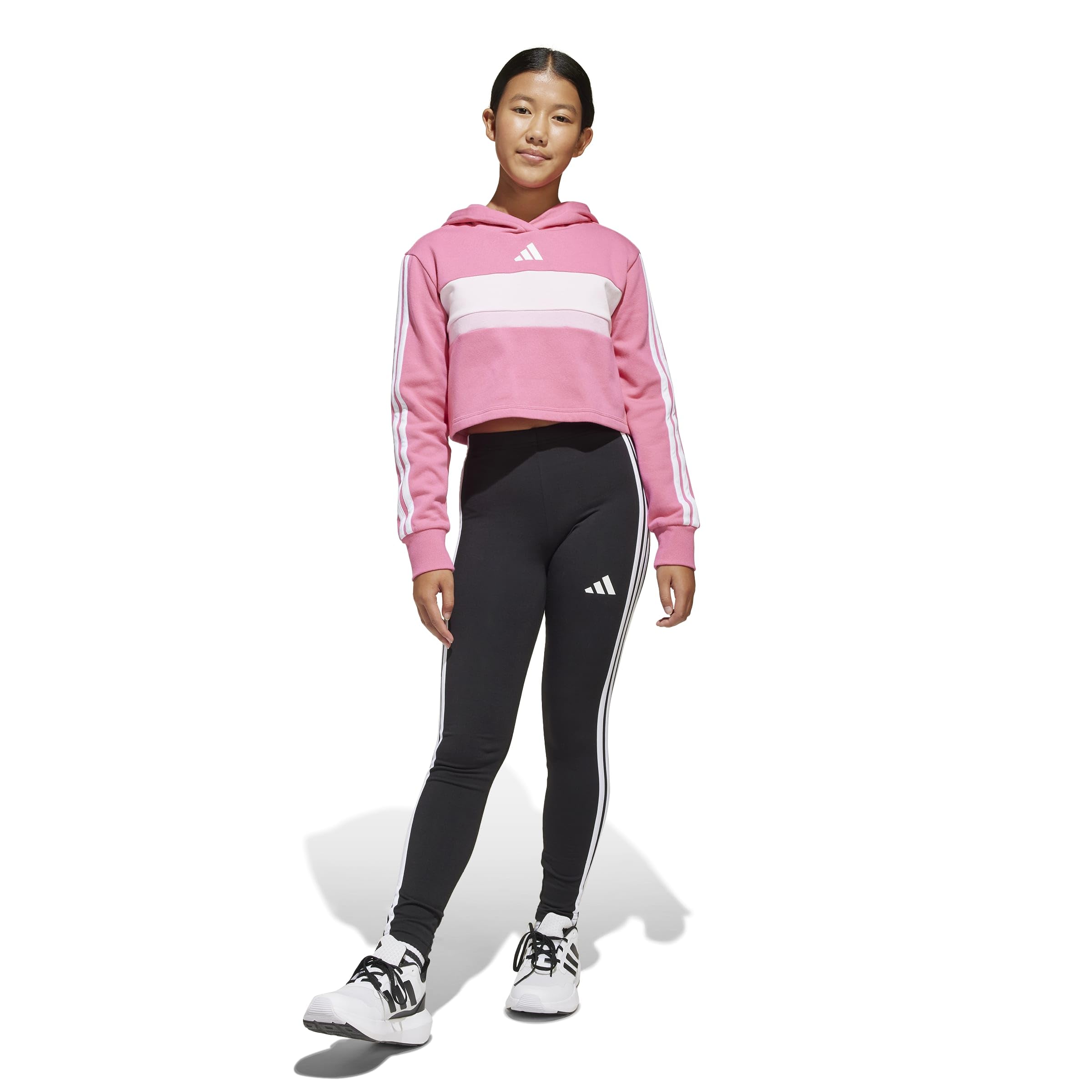adidas Seasonal Essentials Tiberio 3 Stripes Fleece Leggings Set TUTA Bambine e ragazze
