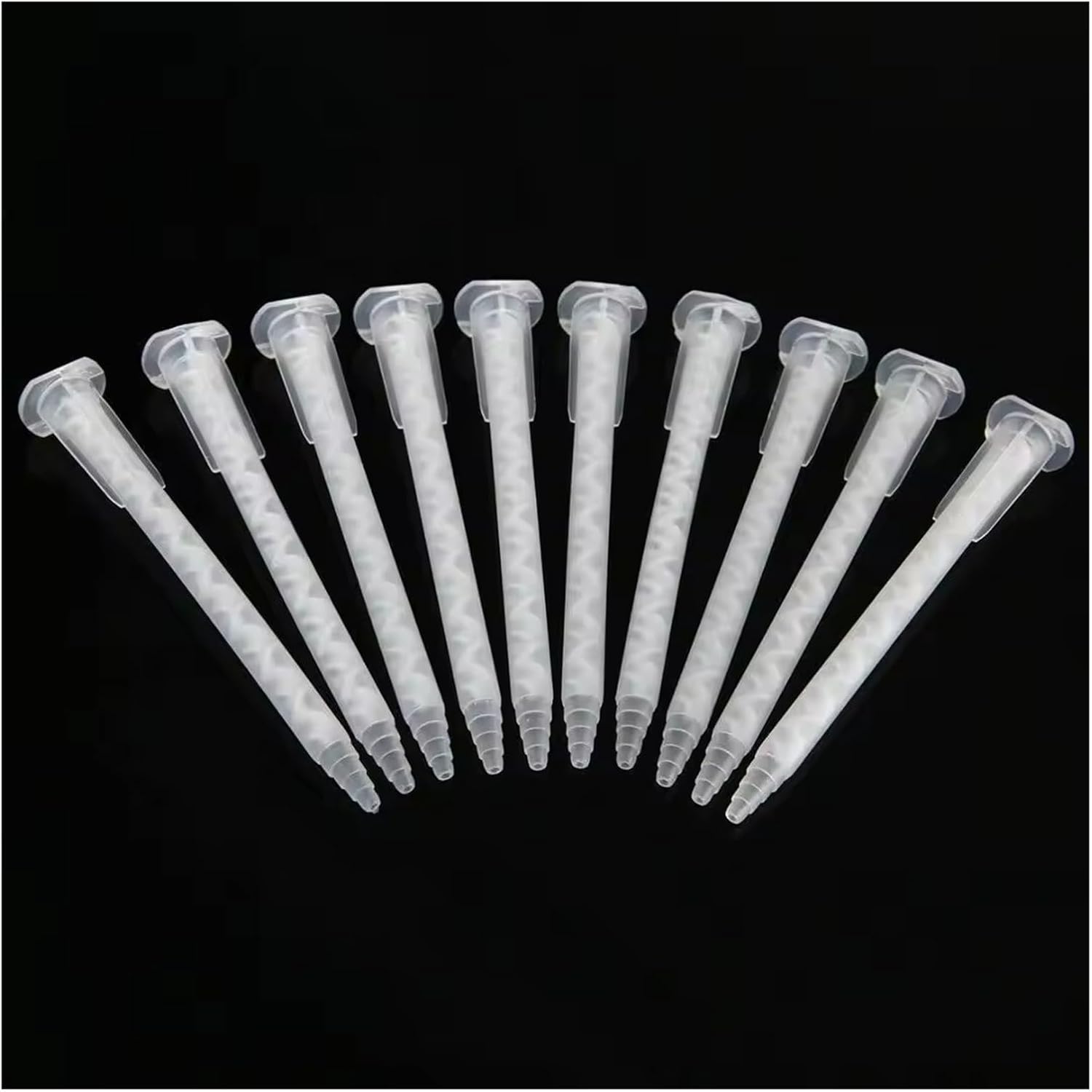 103mm Epoxy Mixing Nozzle Static Mixer Nozzle Tubes Cartridges Tip for 50ml Adhesive Applicator Cartridge 1:1 Ratio,50pcs/100pcs(100PCS)