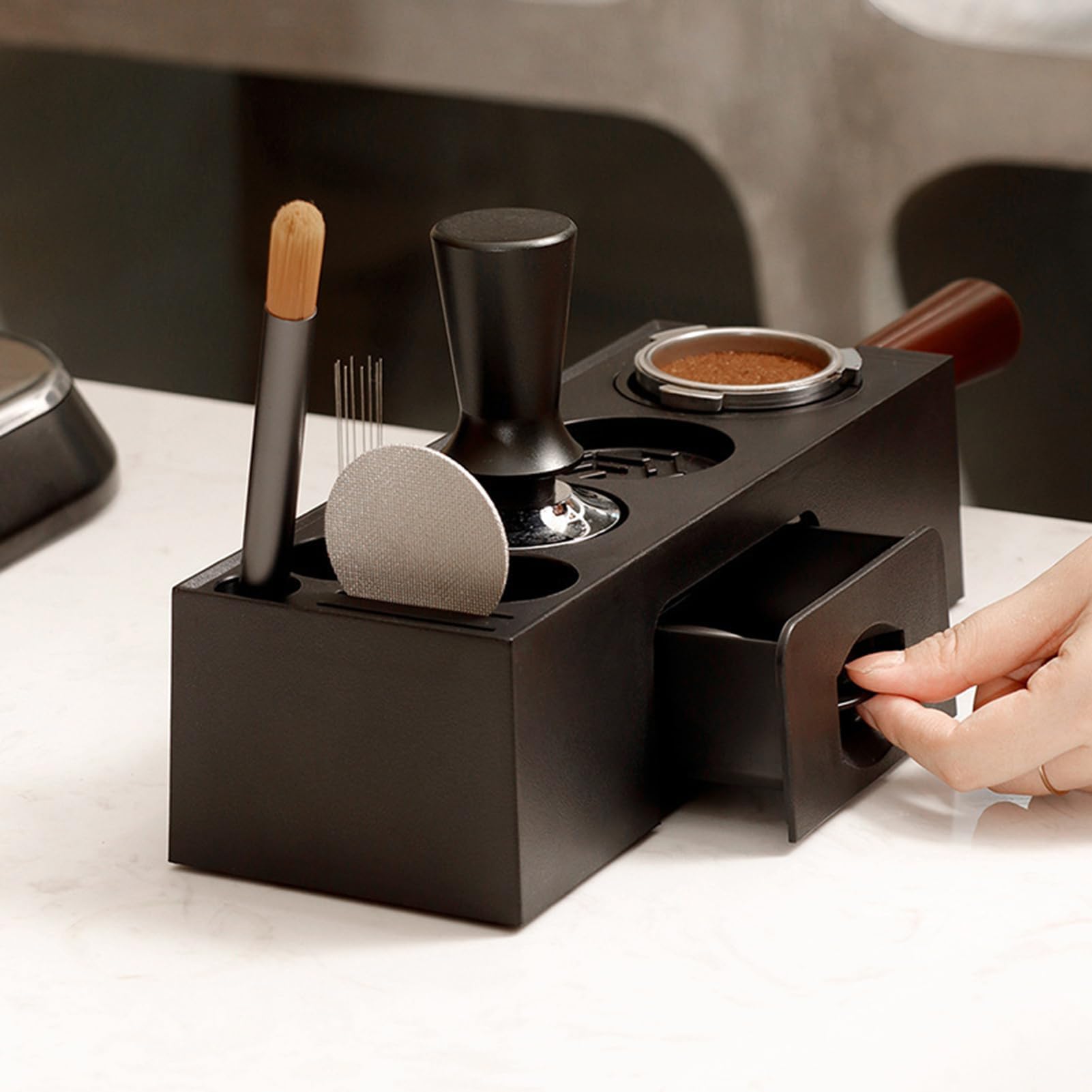 Włoski 58 mm uchwyt na tamper do espresso ABS stojak na tamper do kawy domowa kawiarnia espresso ar nizer tial barista akcesoria dla miłośników kawy
