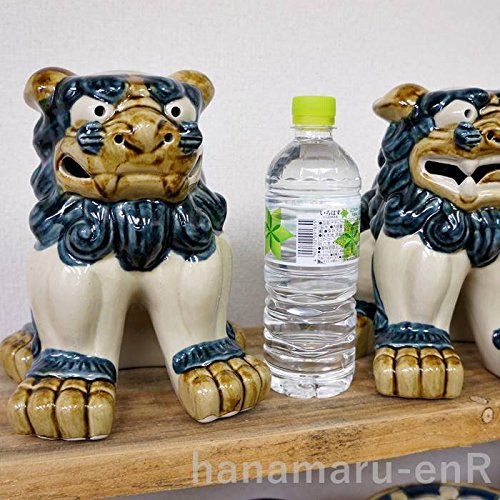 ブルーシーサー やちむん 陶器置物 沖縄シーサー 置物 陶器 ブルーシーサー オマケ付き やちむん