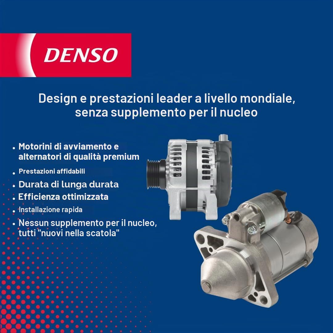 DENSO Alternatore DAN501 | Compatibile con: ALFA ROMEO 145, 146, 147, 156, 156 Sportwagon, GT, FIAT BRAVA, BRAVO I, DOBLO Großraumlimousine