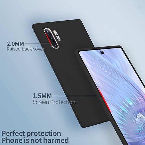 Miniatura 3 de Funda para Galaxy Note 10 Plus, silicona líquida, delgada, suave, TPU, protección de cuerpo completo, a prueba de golpes, para Galaxy Note 10 Plus