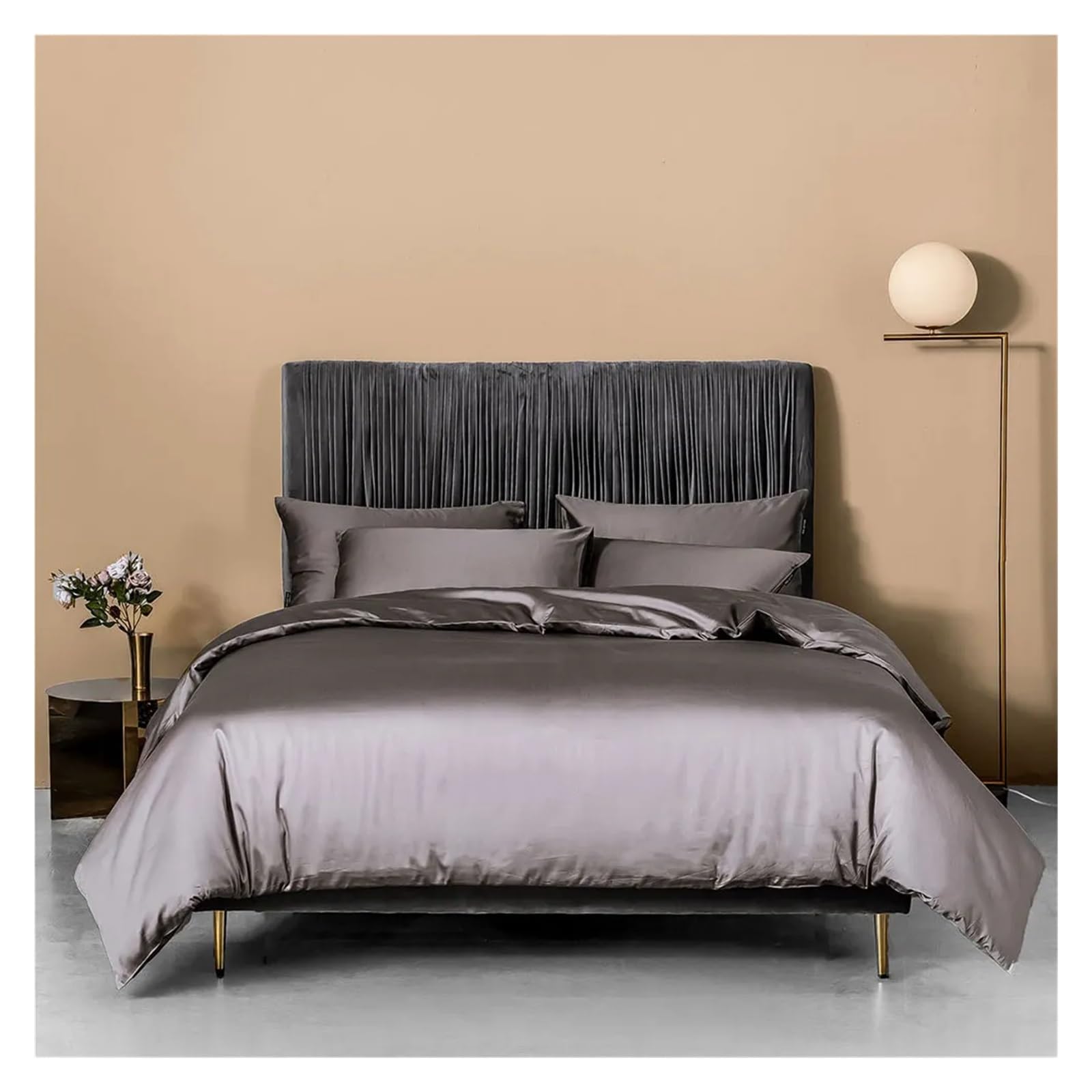 Sbcgfy I Dark Green Cotton Bedlinens Twin Queen King Size Set Flat Sheet Duvet Cover Bedding,Bedding Set,-King
