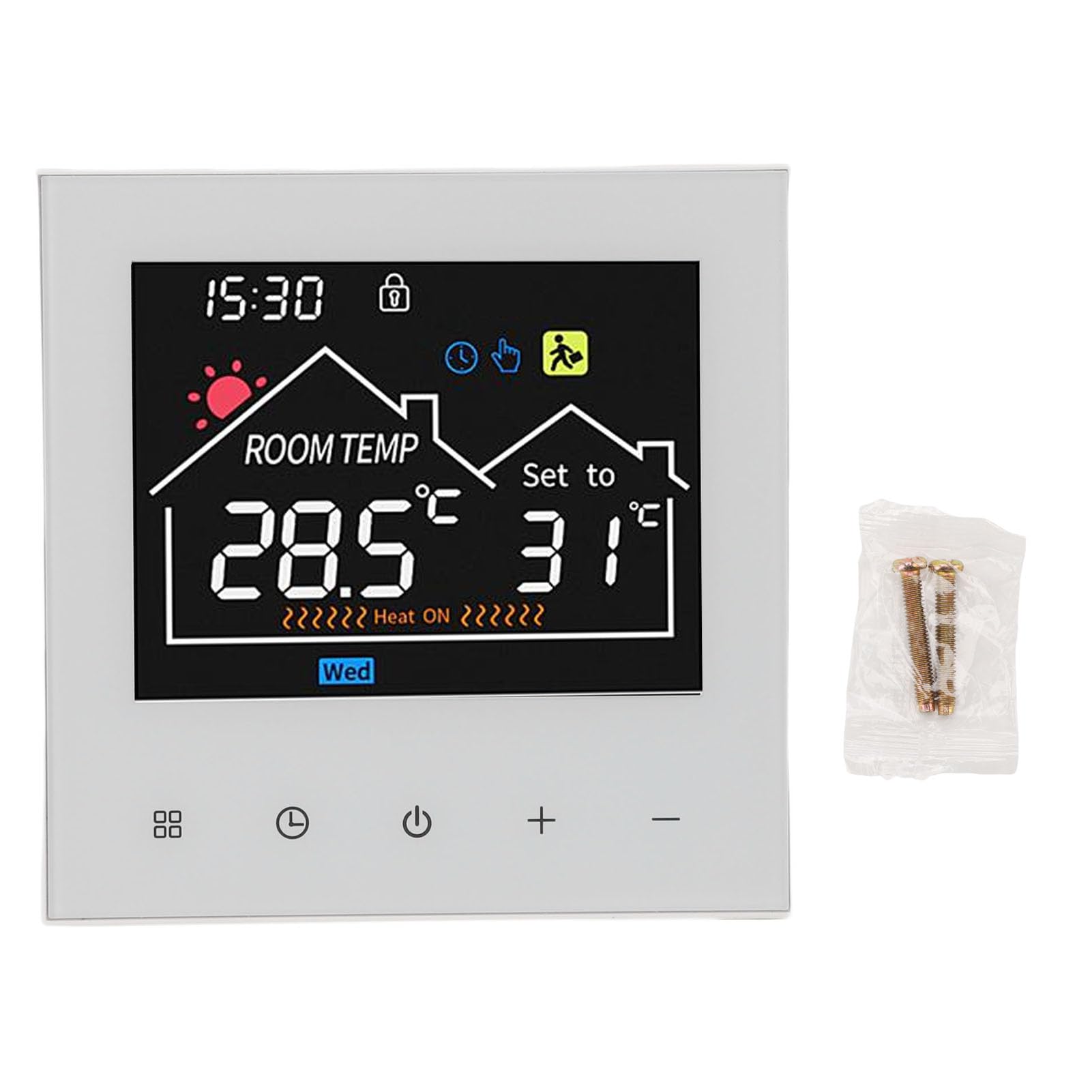 Thermostat intelligent pour maisons et bureaux à écran LCD couleur