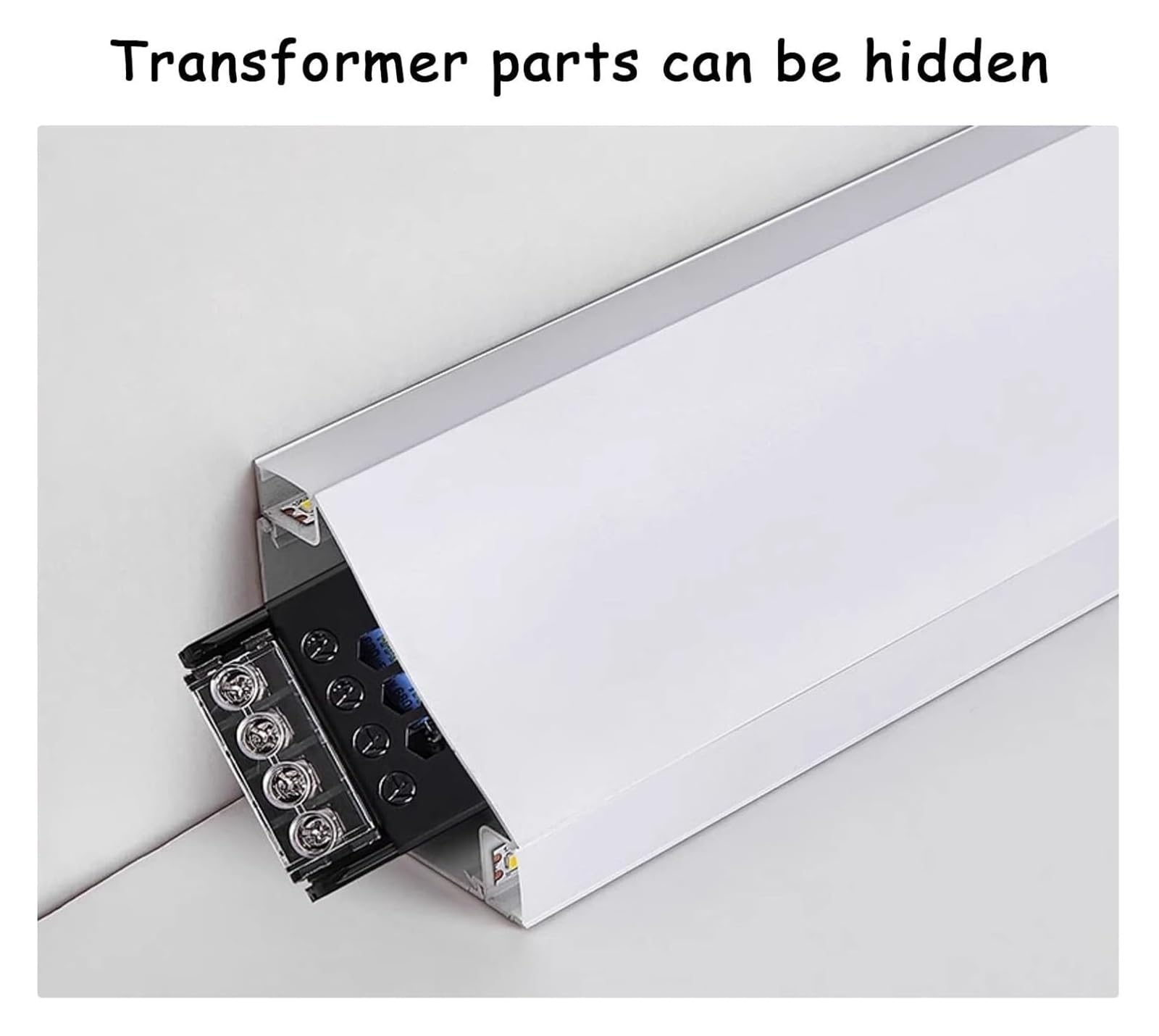 Profilo LED, Guida LED, Illuminazione indiretta a soffitto con Cornice a Corona, Canale diffusore a LED, Cornice copriluce Senza LED(2m(6.6ft))