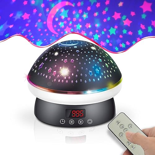 Proyector Galaxia, luces multicolor para dormitorio, temporizador de control Pluto Dream Light, luces de control remoto para 6, 8 años de edad,
