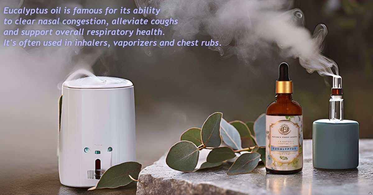 Luxurious Eucalyptus Essential Oil by Enhanced Essentials|Highly Concentrated,Organic & Slow Distilled Oils for Home,Diffusers,Bath,Gifting,Soap & Candle Making|Ideal for Business| 3.38 fl oz (100 ml)