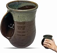 Vista 26 de Clay in Motion - Taza calentadora de manos para diestros, diseño Ocean Tide