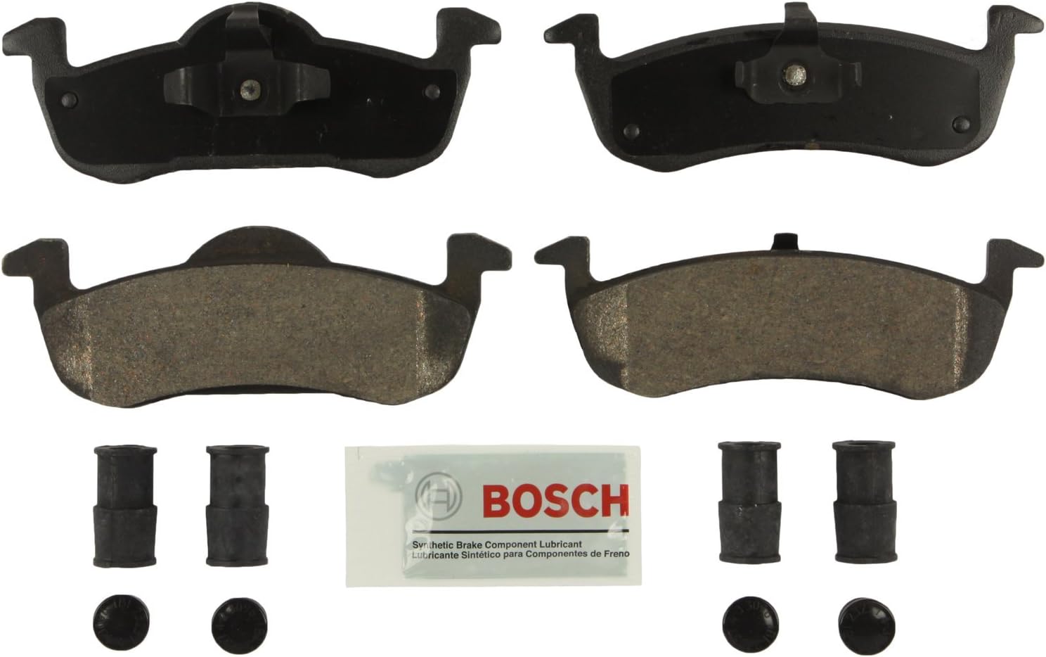 BOSCH BE1279H Blue Semi-Metallic Disc Brake Pad Set With Hardware - Compatible With Select Ford Expedition; Lincoln MKT, Navigator; REAR