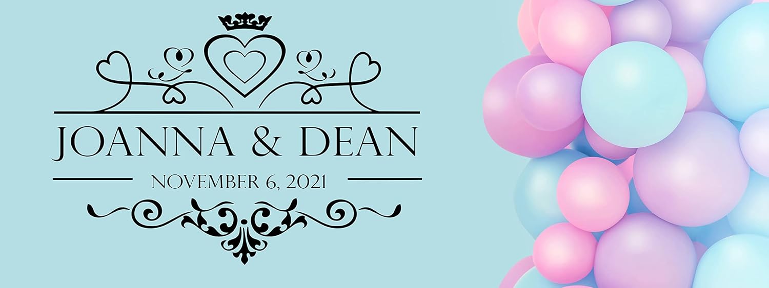 Wedding Dance Floor Monogram Decals Decor Floor Decals Monogram Personalized Wedding Stickers Wedding Removable Vinyl Decoration Floor Custom Name Date Monogram Floor Party Decoration (w:65" h:48")