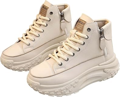 Womens Fashion Sneakers Winter Canvas Platform Sneakers Casual Tennis Shoes Walking Running Shoes Lace Up High Top Sneakers