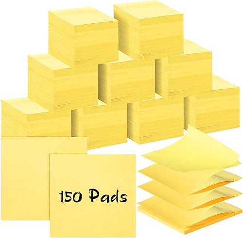 Miniatura 1 de Lincia Notas adhesivas a granel, 150 blocs de notas adhesivas, notas adhesivas para profesores de 3 x 3 pulgadas, 45 hojasbloc de notas adhesivas