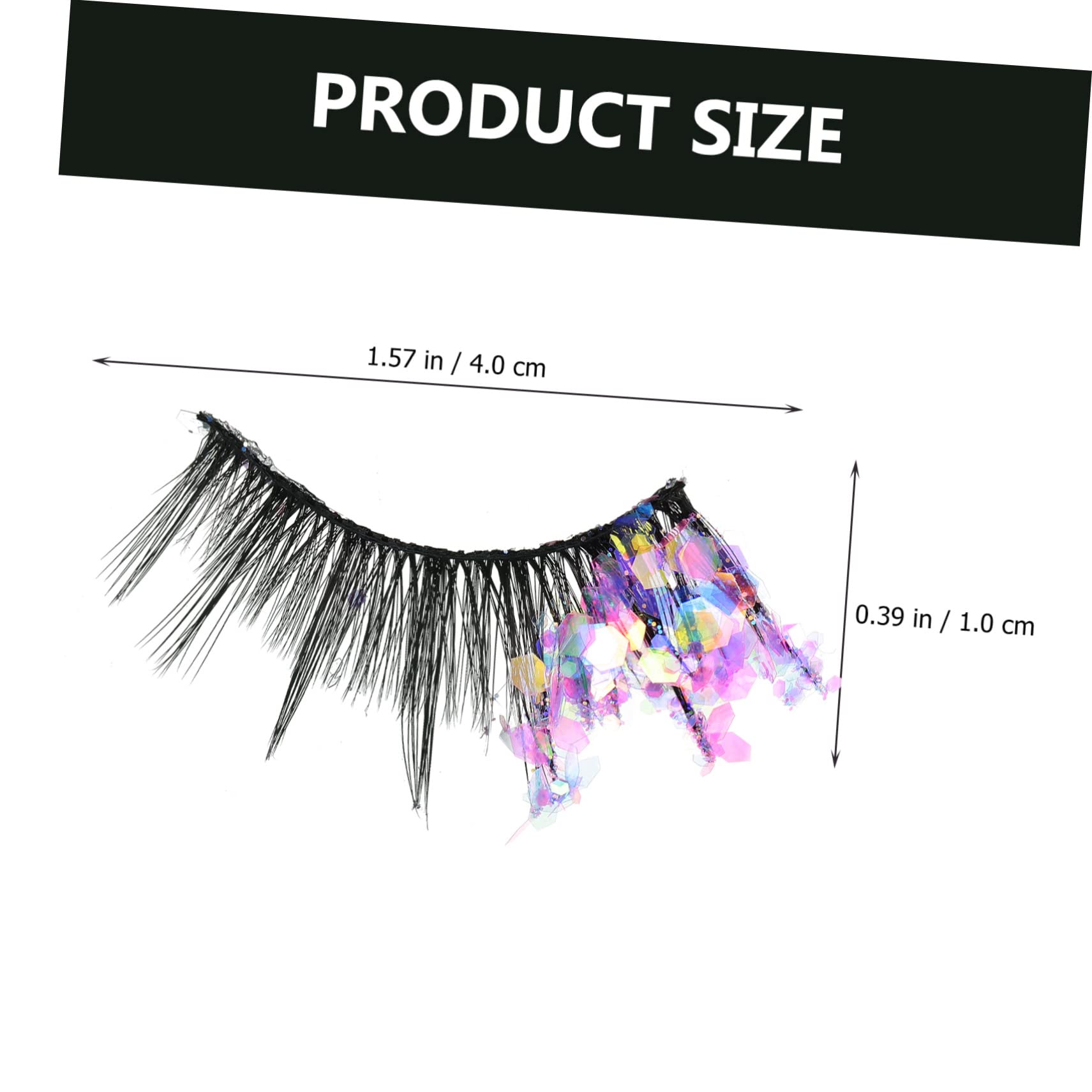 FRCOLOR 3 Set Di Ciglia Finte Con Glitter Accessorio Per Innesto Ciglia Finte Per Donna 3 Paia*3