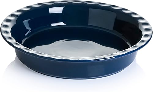 Miniatura 10 de Onniyor Moldes de porcelana para hornear, platos de 10.5 pulgadas, platos antiadherentes de 52 onzas para manzana, calabaza, tartas, platos redondos