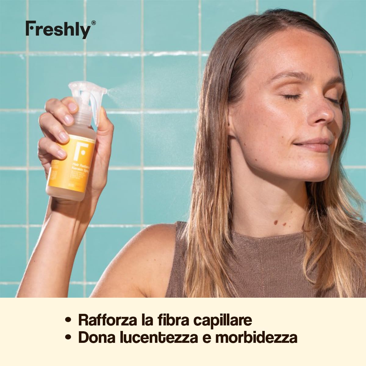 Freshly - Pack Densificante Capillare – Routine Naturale per Volume e Densità dei Capelli – Spray Riparatore + Siero Anti-Caduta – Rafforza, Idrata e Protegge – Formula 99% Naturale