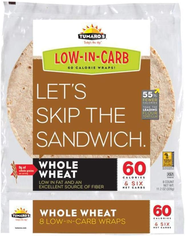 TUMAROS Whole Wheat, 8 Count (Pack of 6)