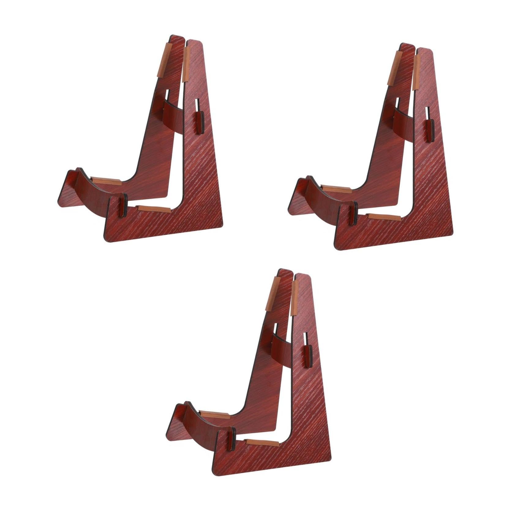 HEMOTON Supporto Per Chitarra Da Pavimento Da 3 Pezzi Supporto Per Chitarra Staccabile Struttura in Legno Per Chitarre Acustiche Ed Elettriche