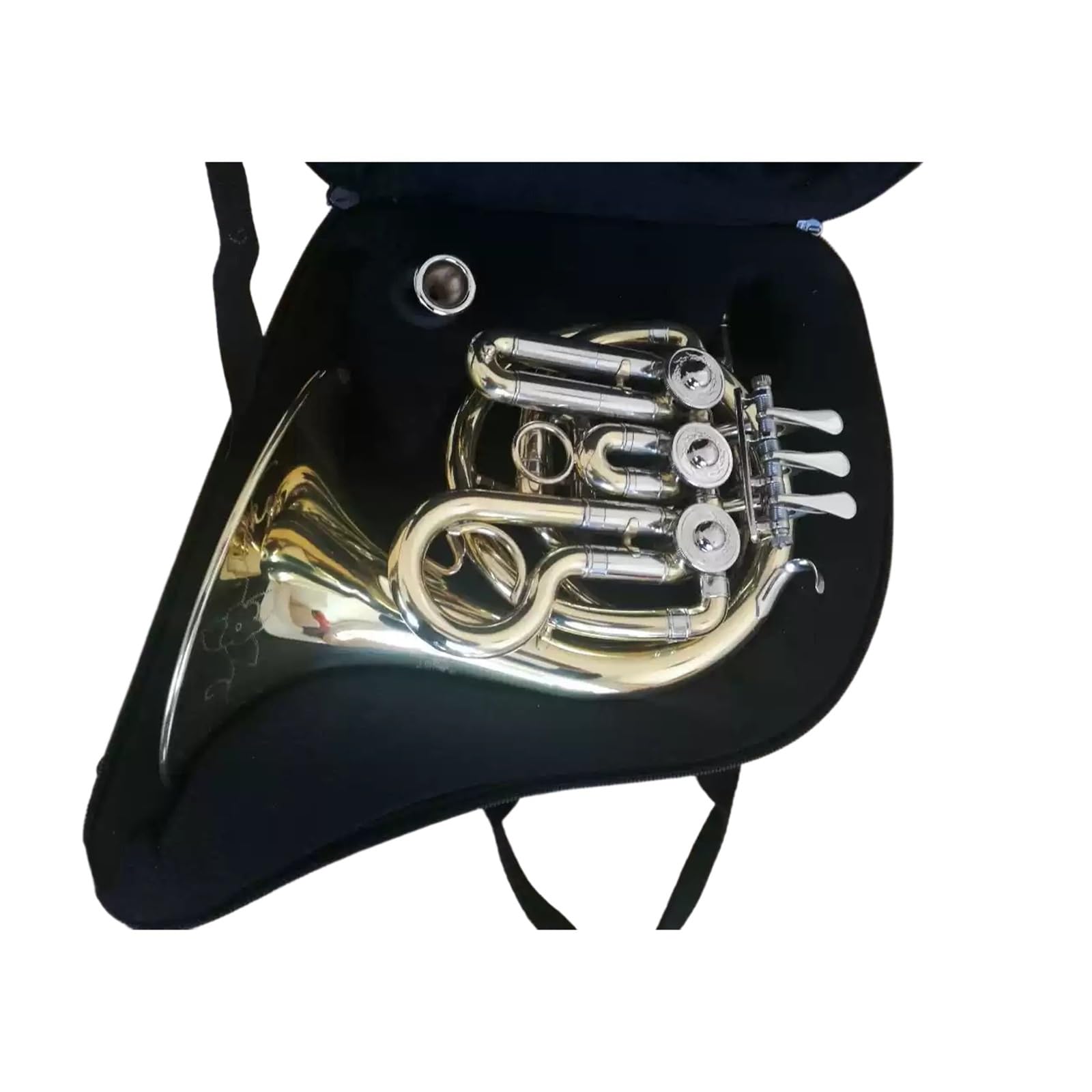 Instrument Muzyczny Waltornia Miniaturowy Róg Francuski Klucz Bb Grawer W Mosiądzu Zastosowanie Profesjonalne