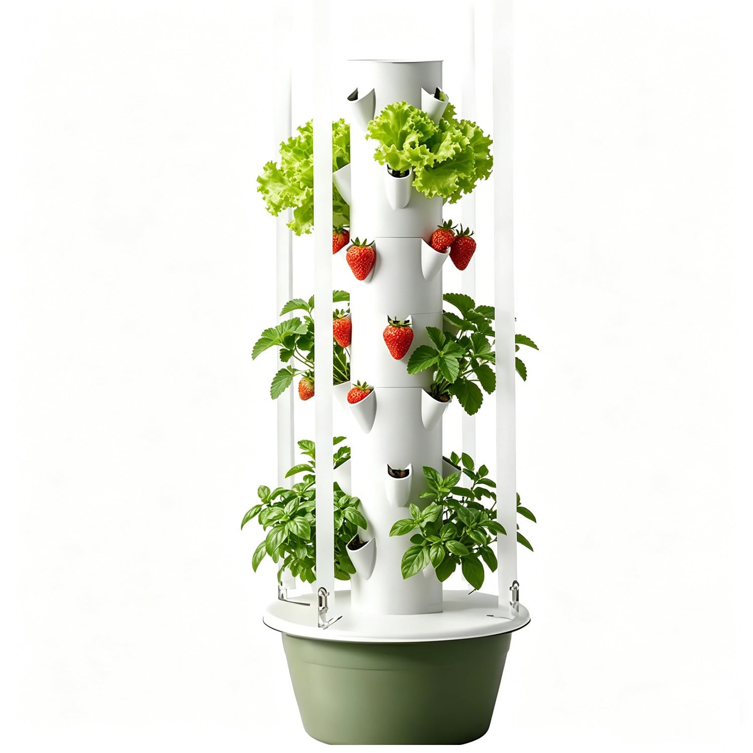 CelyToe 20/28/36 Pods Hydroponics Growing System Kit, Vertical Garden Planter With Grow Lamp, Adjustable Hydroponic Garden Hydroponics Growing Tower 9layers