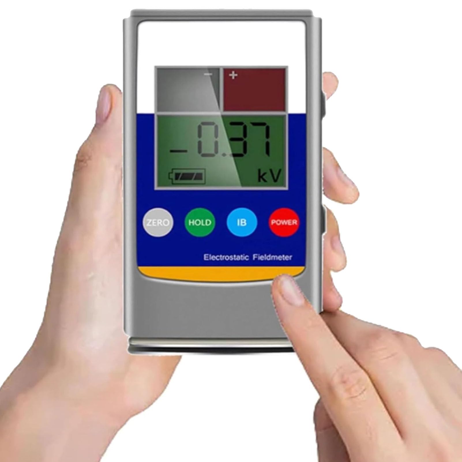 Cashwise Electrostatic Field Meter, Ion Balance Tester for Fabric, Paper, Rubber, and Plastics, 1s Measuring Speed, 0-30KV Electrostatic Field Meter with LCD Screen
