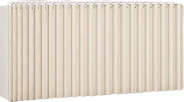 Self-Adhesive Slide Rail Curtain for Under Sink, Multi-Purpose Waterproof Dustproof Cabinet Organizer for Open ClosetsWhite,50-70cm