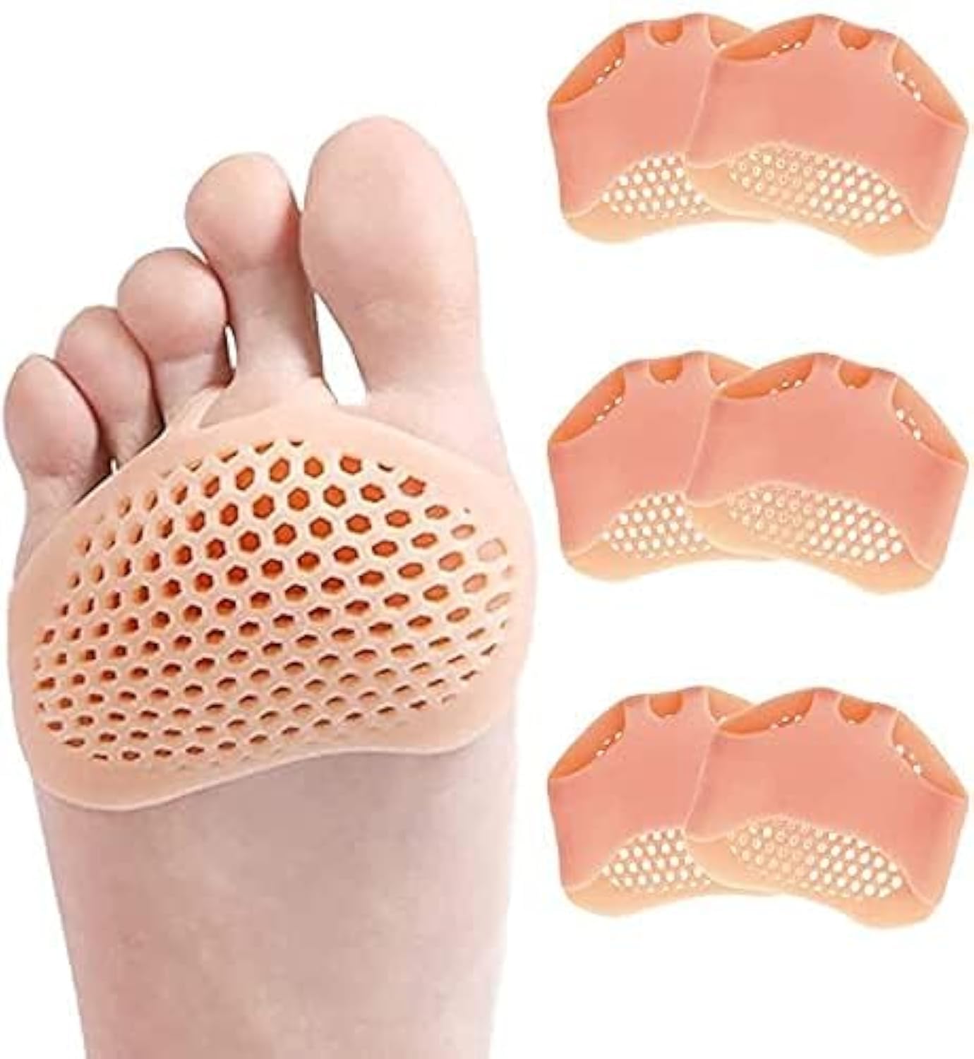 VRTVRT Metatarsal Pads Forefoot Pad Ball of Foot Cushions Metatarsal Foot Pads - Gel Foot Cushion - Callus Metatarsal - Soft Gel Inserts Women