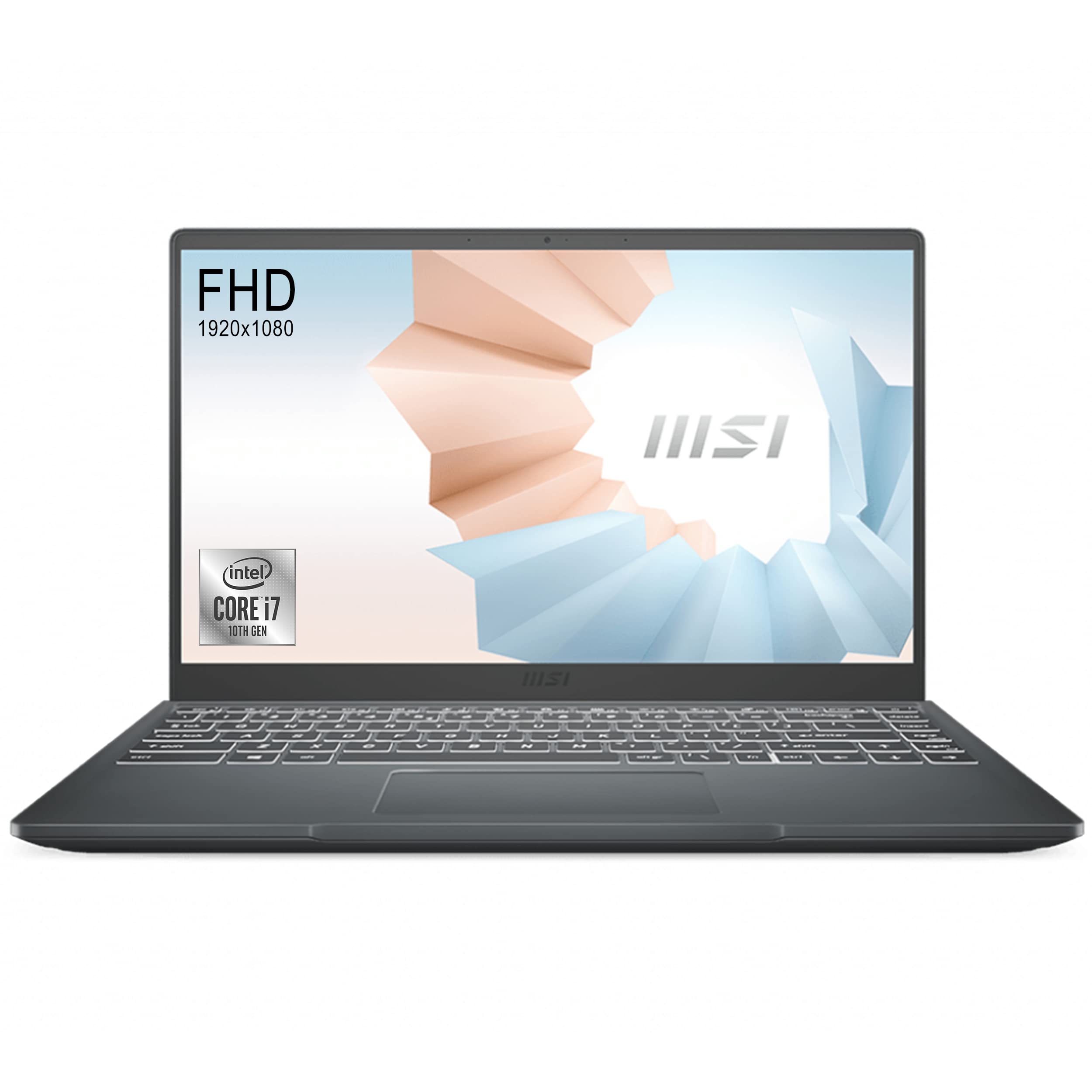 MSI Modern 14, Intel 10th Gen. i7-10510U, 36CM FHD 60Hz