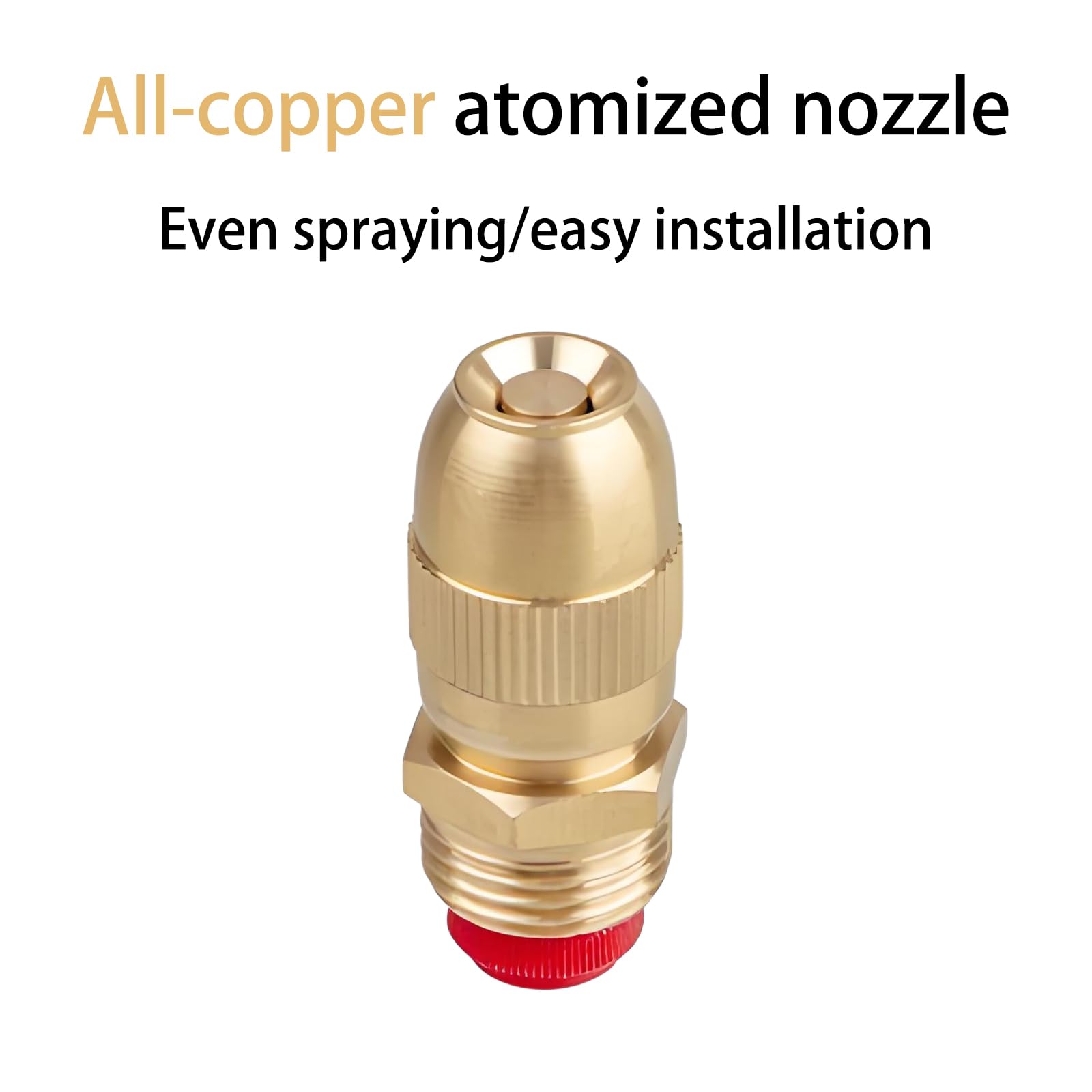 Ugello atomizzatore Regolabile in Ottone, ugelli Regolabili con Filettatura G1/2" per irrigazione agricola, irrigazione di Giardini e Cortili, sistemi a Goccia, 1 pz. Filettatura G1/2"