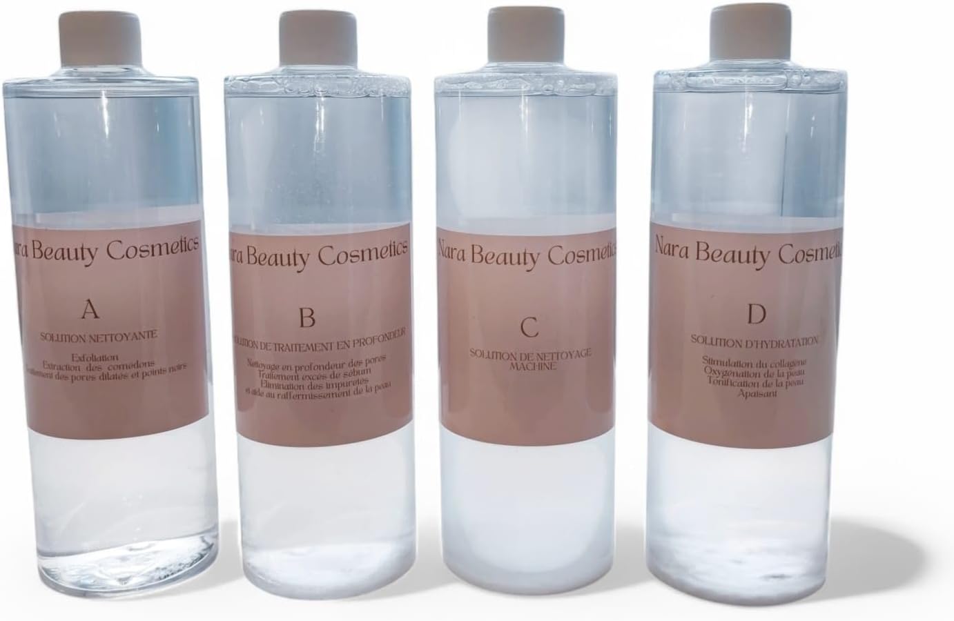 Oplossingskit voor Hydra Facial Machine – 4 Oplossingen van 500 ml