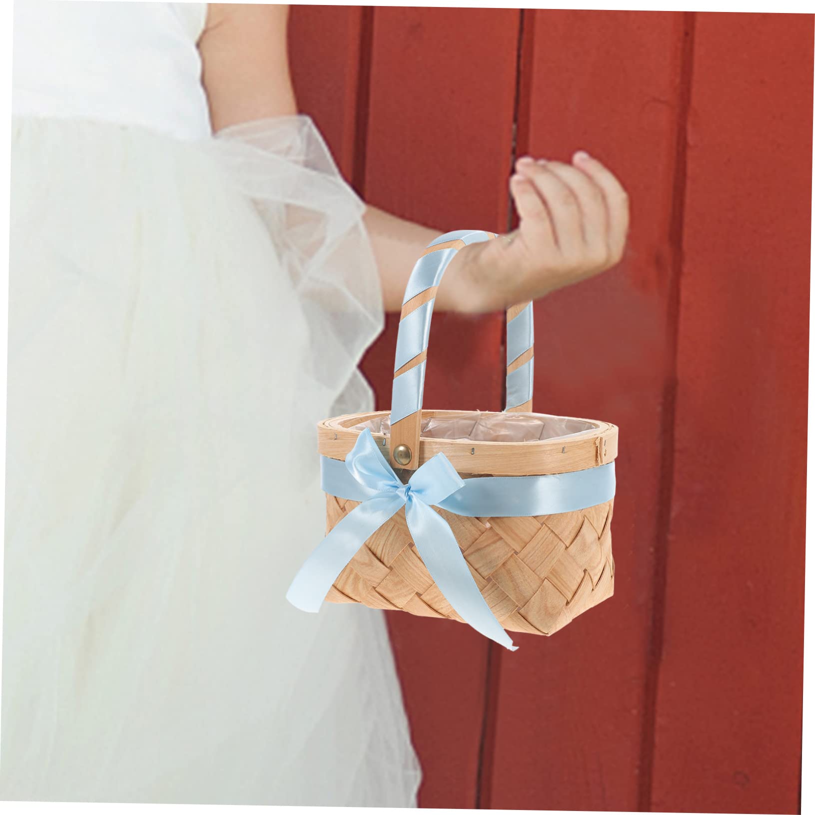 MAGICLULU 3pezzi Cesta Intrecciata Per Matrimoni e Confezione Per Shower Compleanni e Maneggevole