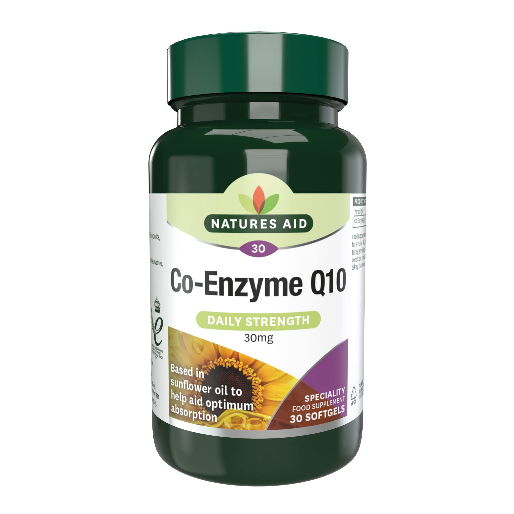 Natures Aid Co-Q-10 30Mg (Co-Enzyme Q10) 30 Capsules