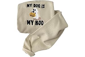 My Dog Is My Boo Ghost Halloween Embroidered Sweatshirt
