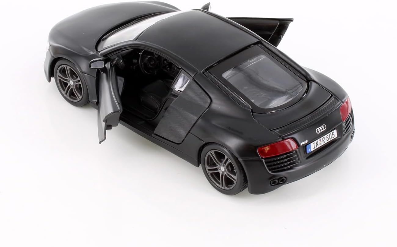 Audi R8 Hard Top, Matte Black - Showcasts 37281-1/24 Scale Diecast Model Car