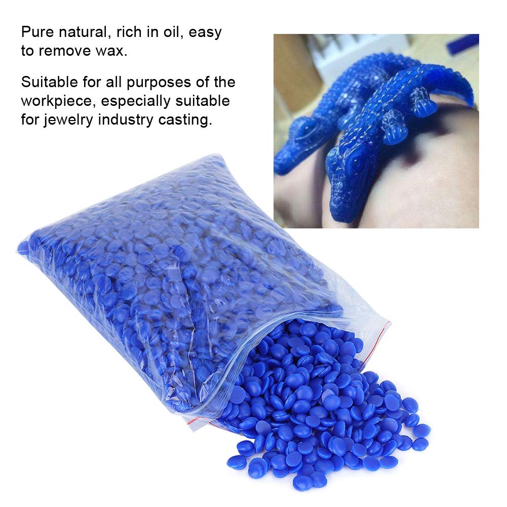 Perline di Cera, Stampo di Cera per Iniezione Professionale Riutilizzabile Ad Alta Resistenza, Perline di Cera per Colata di Gioielli con Piccolo Restringimento Opzionale Verde Blu, per Gioielli,(Blu)