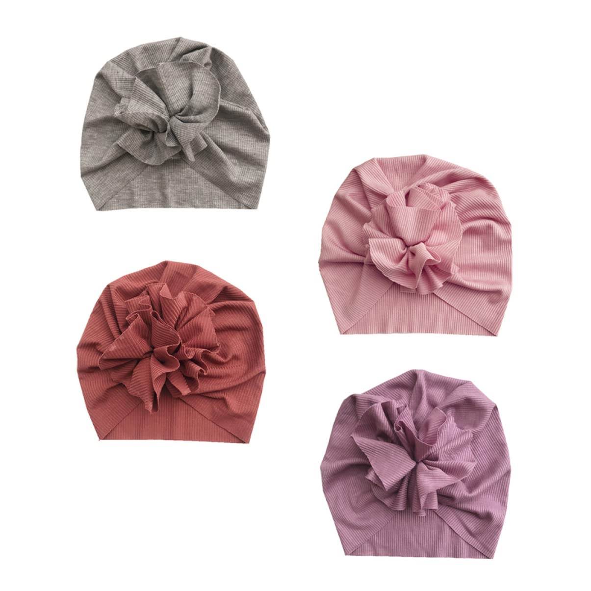 Toddmomy 8Pcs Copricapo Ragazze Anno Bambini Bambini Bambini Delicati a Forma di Adorabile Nodo Comodo Crochet Neonato Beanie Cappelli Caldo Fiore Vivaio Bowknot Cappello con Fiocco