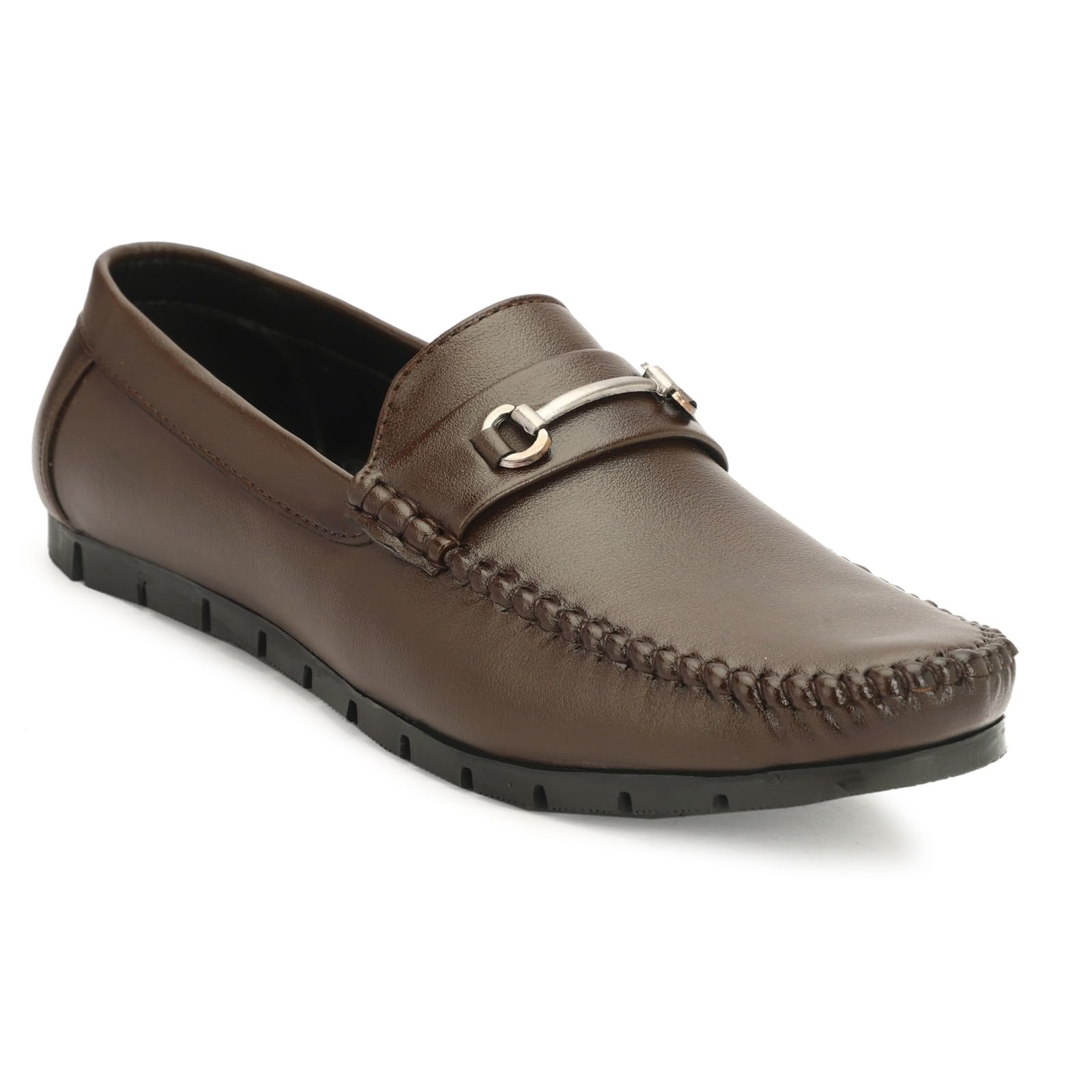 Men Brown Leather Loafers Slip On Comfortable Casual Formal Office Stylish Lightweight Durable Driving Moccasin Classic Fashion Footwear-image-36