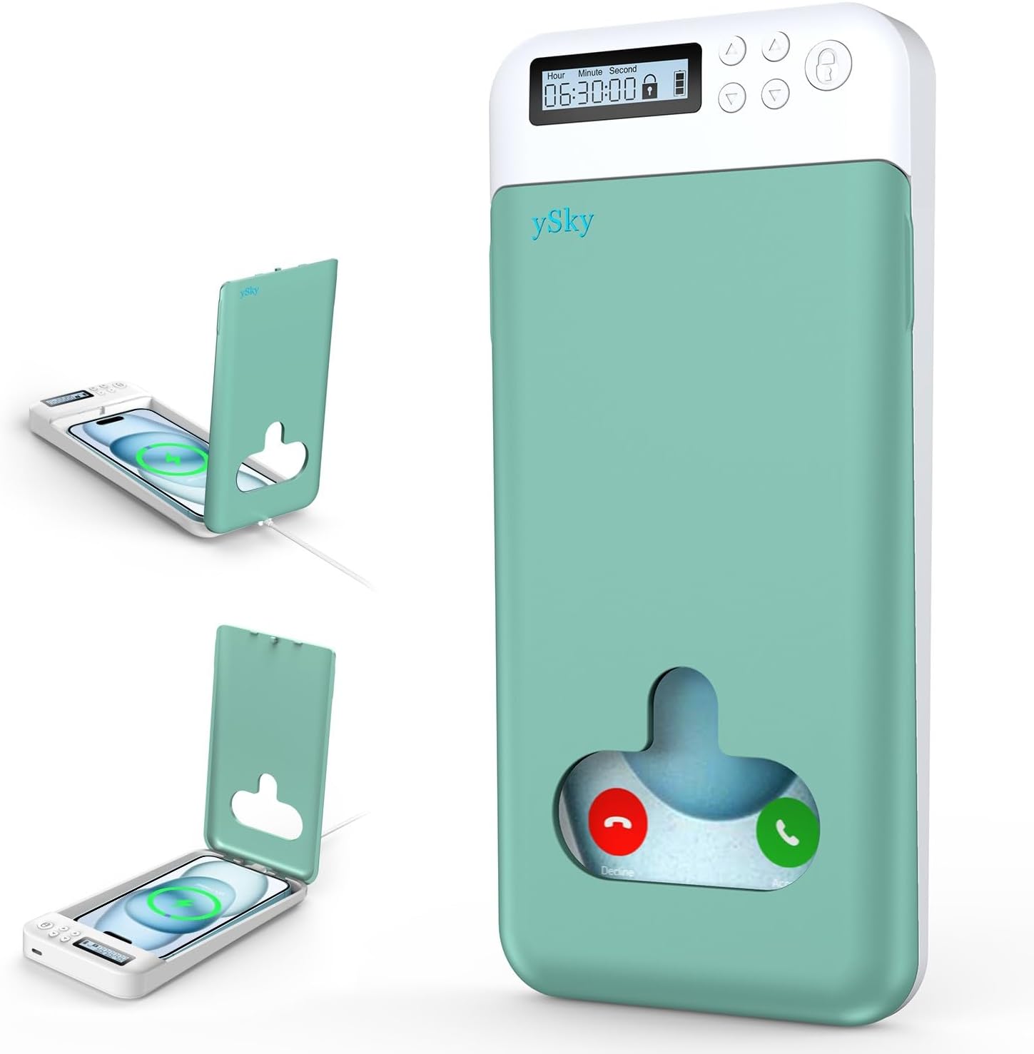 ySky Timed Phone Lock Box for iPhone and 6.7inch Phones, Portable Phone Jail Locker