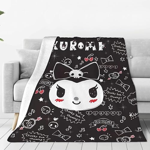 Manta de franela de dibujos animados suave y acogedora para sofá, dormitorio, sala de estar, manta suave como regalo, 52 x 42 pulgadas