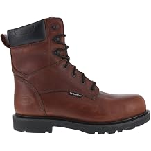 Iron Age Mens Hauler 8 Inch Waterproof Composite Toe Work Safety Shoes Casual - Brown
