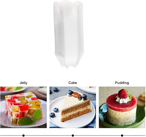 Miniatura 8 de BESTonZON Tazas de postre transparentes de 90 mltransparentes, 24 unidades, vasos pequeños de postre en forma de flor, tazones de mousse de helado,