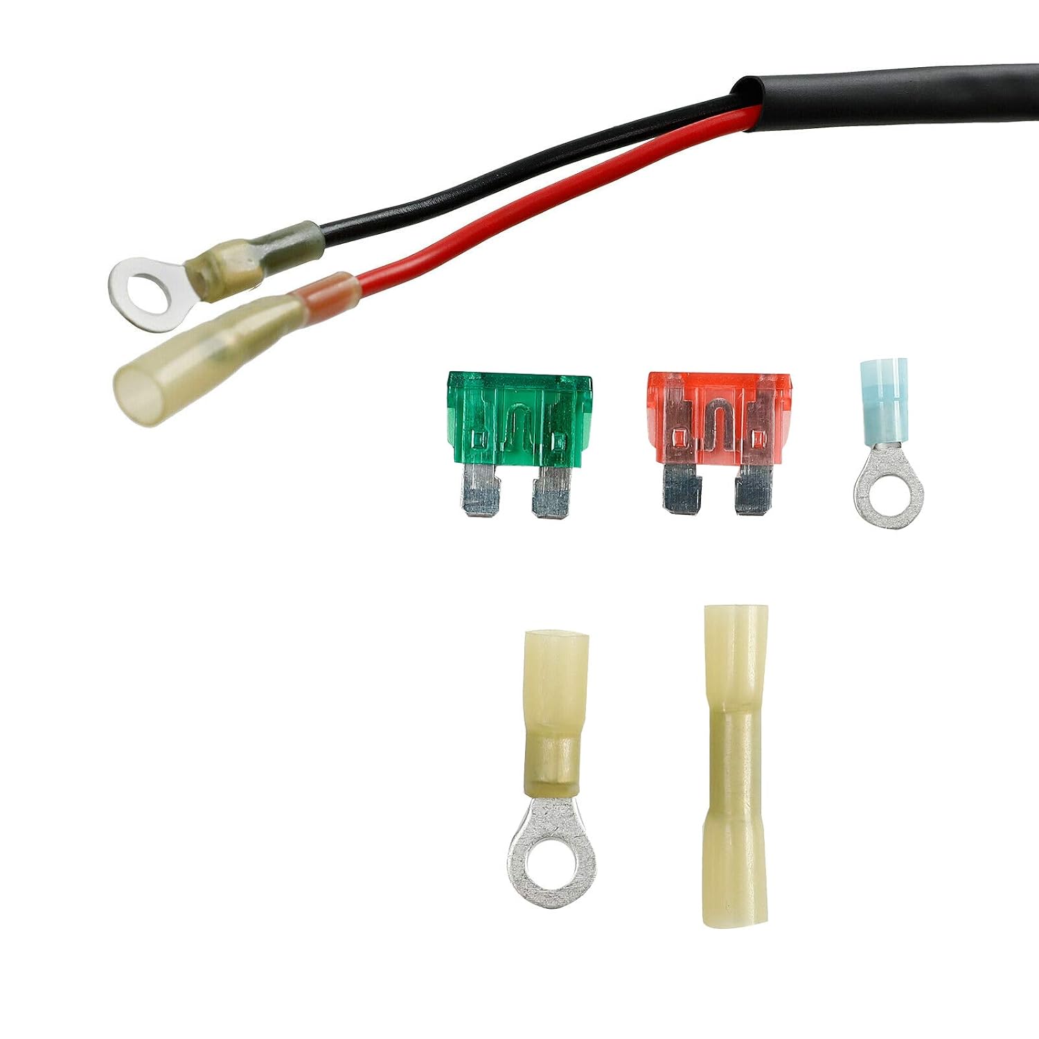 Dual Electric Cooling Fan Wiring Install Kit 185 Degree On 165 Off Engine Fan Thermostat Temperature Switch 40/50 AMP Relay Kit