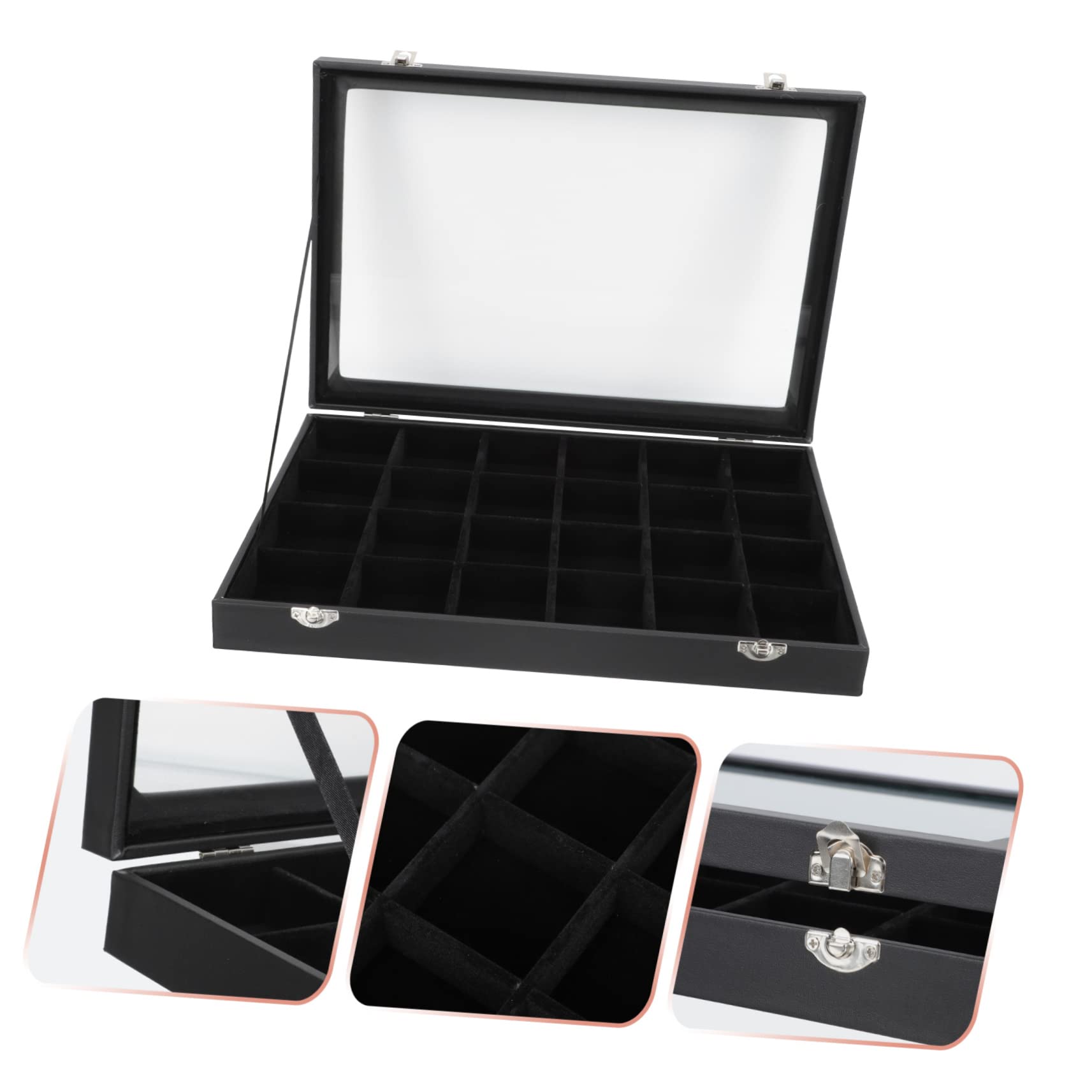 1pezzi Contenitore Per Gioielli Scatola Portaorecchini Multi-scomparto Organizer Per Collane Polsini e Piccoli Accessori Da Toeletta