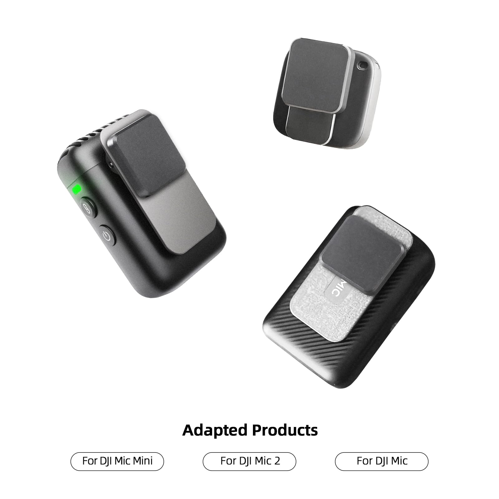 Lot de 2 aimants à clip pour microphone DJI pour mieux masquer l'émetteur de micro en l'adsorbant sur les vêtements ou les surfaces fixes (pas de boîte, version mise à jour)