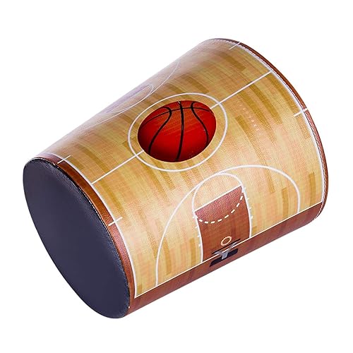 Vista 42 de Papelera, Retro Estilo Europeo Hogar Oficina en Casa Redondo de Cuero de la PU Papelera de Papelera Cubo de Basura Cubo de Basura Papelera Papelera