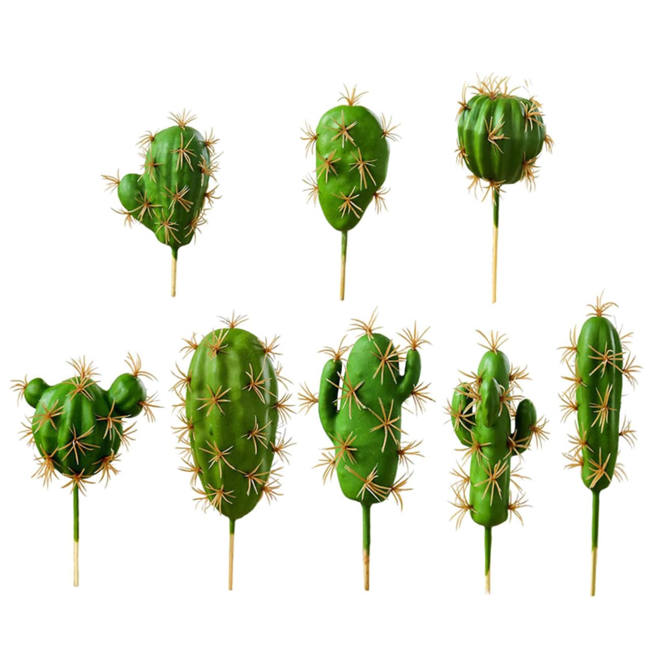 Cactus Simulés Décoratifs : Lot de 8 Succulentes Artificielles en Spume pour Fenêtre