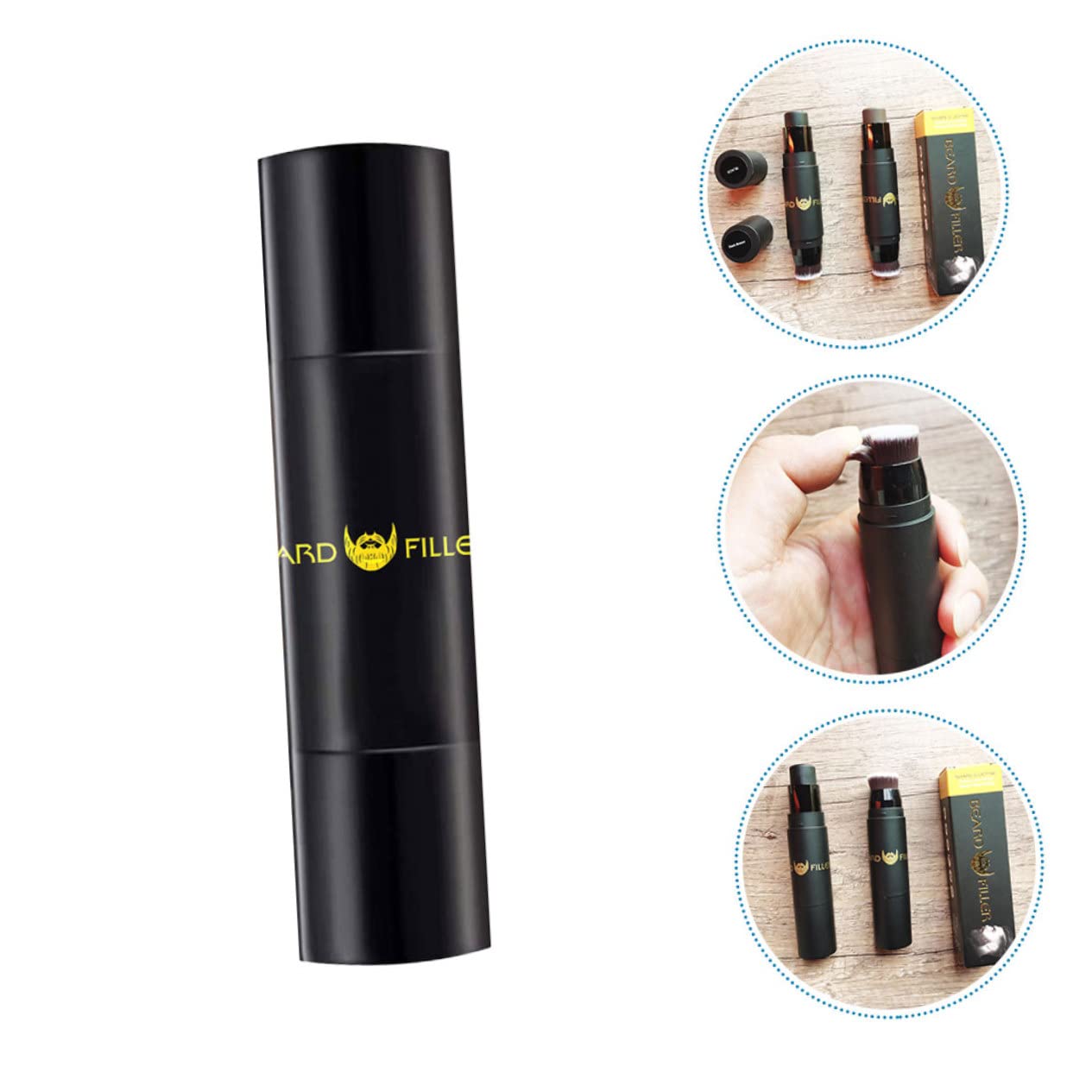 FRCOLOR 4stücke Professioneller Bartformungsstift Für Männer Füller Und Styling-tool Für Präzise Bartkonturen Und Bartpflege Tiefbraun Für Salon Und Zuhause