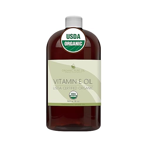 Miniatura 1 de Aceite de vitamina E orgánico certificado por USDA, 43,000 UI, 100% natural, vegano, libre de crueldad, extra fuerte para cara, piel, cabello,