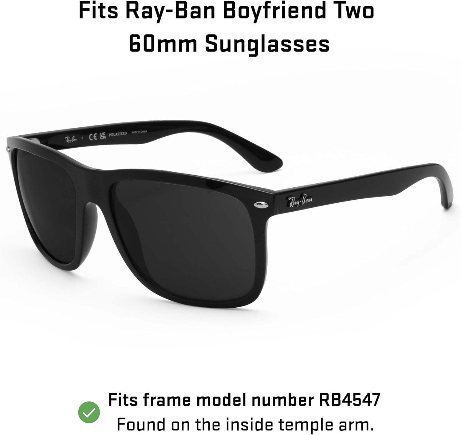 Revant Replacement Lenses for Ray-Ban Boyfriend Two 60mm RB4547