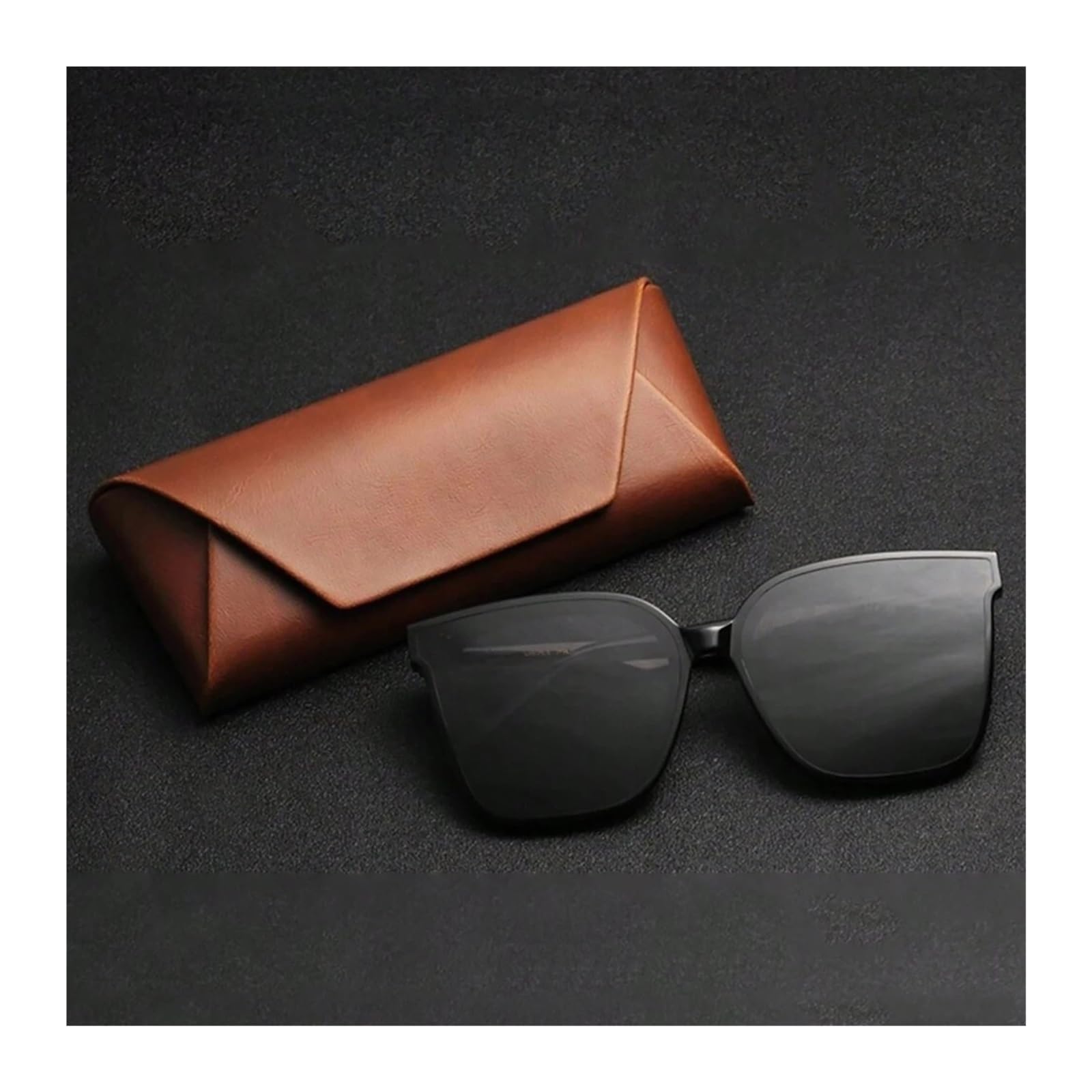Funda de Gafas Blanda de Cuero 1pc PU Leather Glasses Case Retro Soft Portable Protector Pouch Myopia Storage Bag for Women Eyewear Daily Use