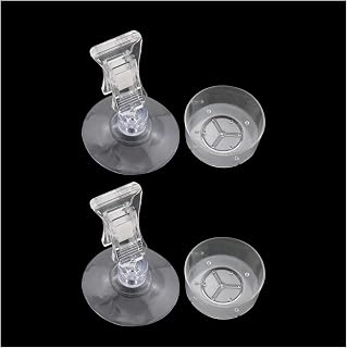 SQXBK 2PCS 40mm Transparent Pet Food Bowl Terrarium Decoration Accessories Suitable for Small Reptiles